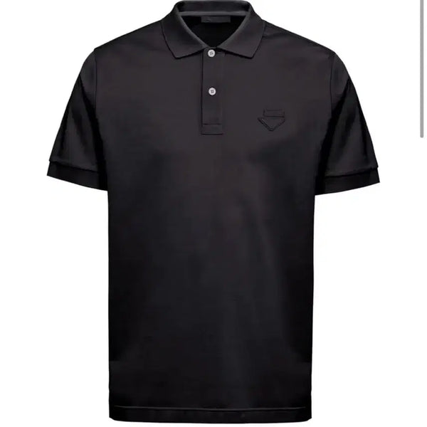 [BUNJANG] Prada Logo Polo Short Sleeve T-Shirt Black / 프라다 로고 폴로 반팔티 블랙