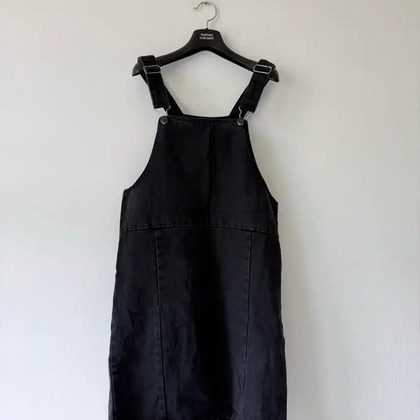 [BUNJANG] Adjustable Strap Denim Overall Dress / 멜빵원피스