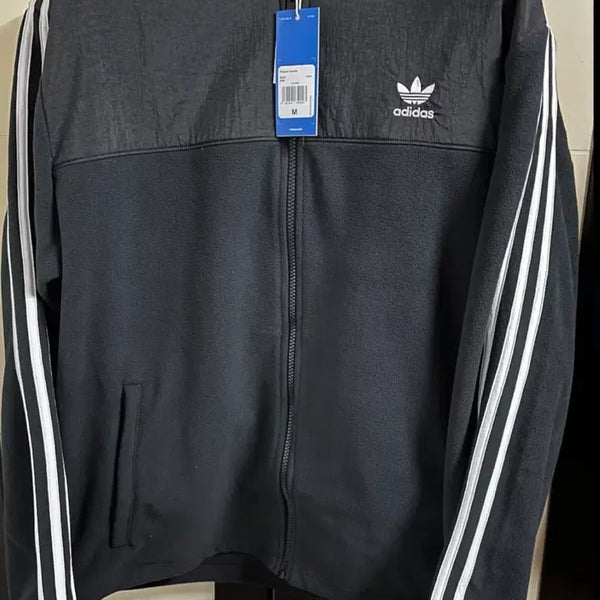 [BUNJANG] Adidas Fleece Full Zip Hoodie Black M / 아디다스 후리스 후드집업 검정색 M사이즈 팝니다