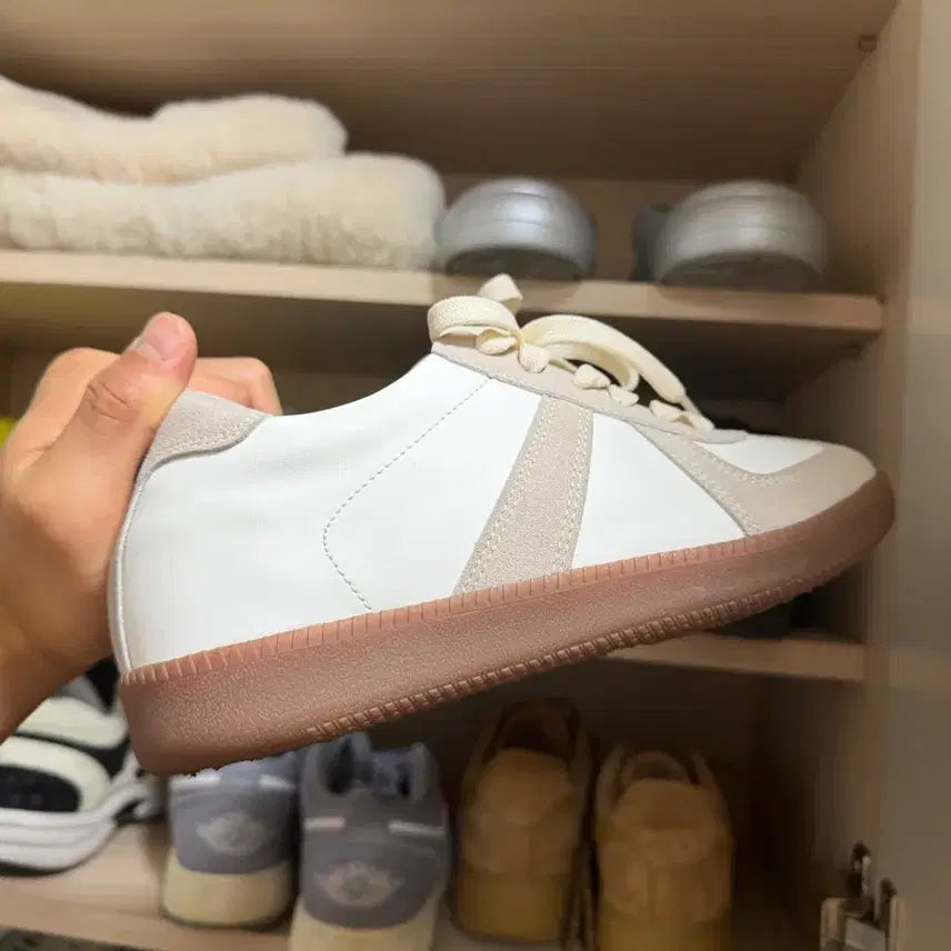 [BUNJANG] Deeper Shoe White German Military Sneakers / 디퍼슈 키높이 화이트 독일군 스니커즈