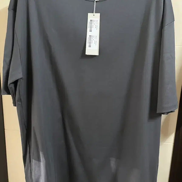 [BUNJANG] Ebiner Cotton Blend T-Shirt - Grey/Green, Size 1 / 에비너 반팔티 그레이,그린색 1사이즈 팝니다