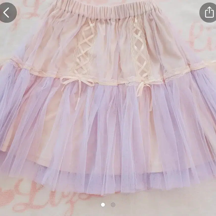 [BUNJANG] Amavel Ribbon Skirt Lace Tulle Skirt / 아마벨 Amavel 리본 스커트 레이스 샤 치마 핀터레스트 리즈리사 마즈