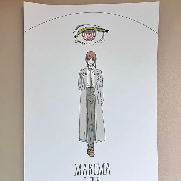 [BUNJANG] Chainsaw Man Pop-up Store Exclusive Makima Original Art Illustration Poster / 체인소맨 팝업 특전 마키마 원화 일러스트 포스터