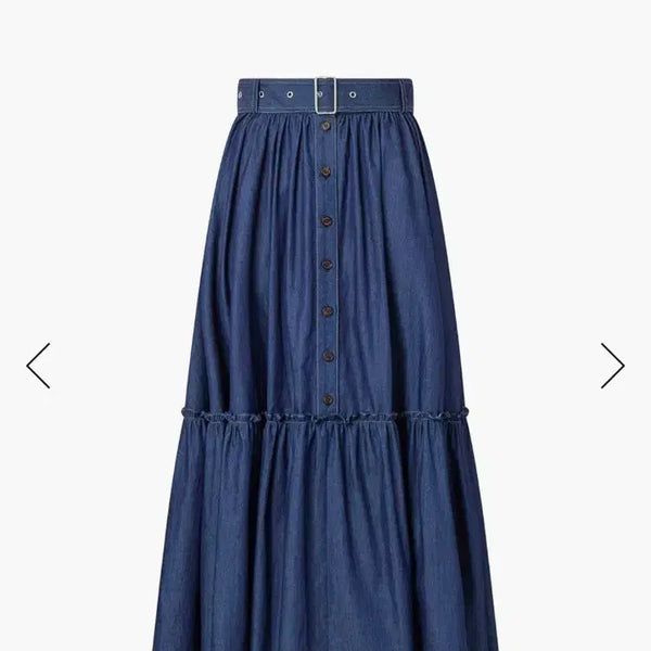 [BUNJANG] Codinary Denim Frill Long Skirt / 코디너리 데님 프릴 풀스커트