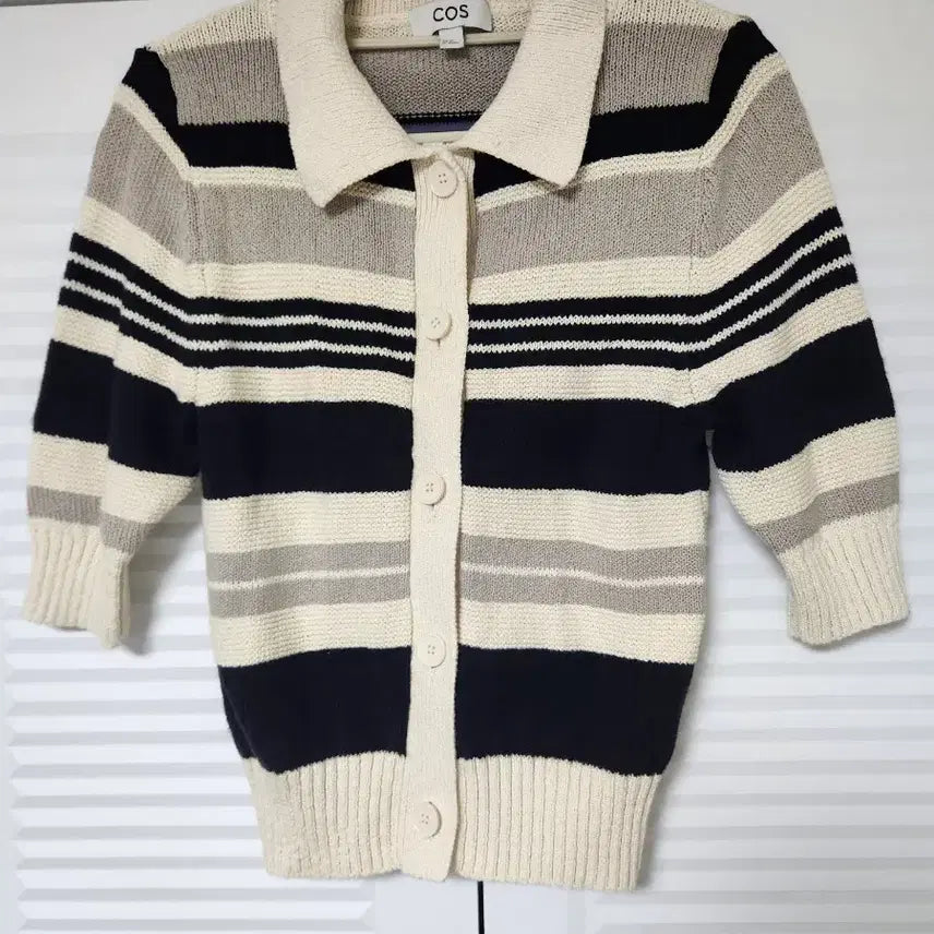 [BUNJANG] COS Striped Knit Cardigan / COS 스트라이프 가디건