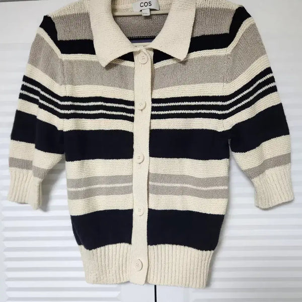 [BUNJANG] COS Striped Knit Cardigan / COS 스트라이프 가디건