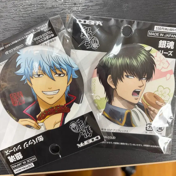 [BUNJANG] Gintama Gintoki, Hijikata Cospa Can Badge Bundle Set (Sealed) / (일괄) 은혼 긴토키, 히지카타 cospa캔뱃지 미개봉