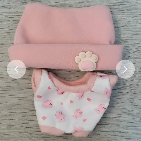 [BUNJANG] 10cm Doll Pajama Outfit (Pink) / 10cm 인형옷 잠옷 핑크
