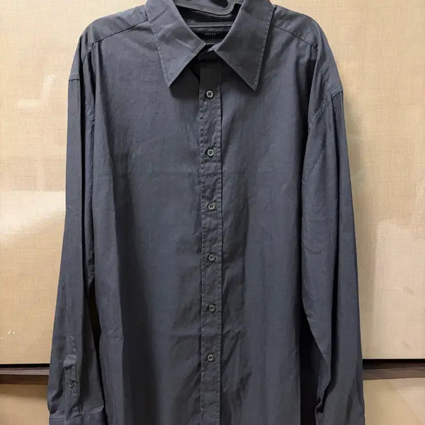 [BUNJANG] Gucci by Tom Ford 90s Charcoal Grey Cotton Shirt Size 43/17 / 90s Gucci by Tom Ford cotton shirt