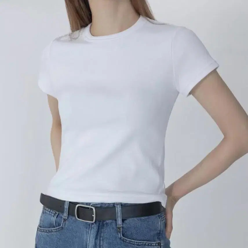 [BUNJANG] PVCS All Time Ribbed T-Shirt White / PVCS 프븏스 올타임 골지 티셔츠 화이트 판매