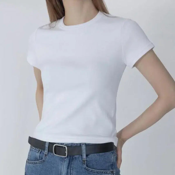 [BUNJANG] PVCS All Time Ribbed T-Shirt White / PVCS 프븏스 올타임 골지 티셔츠 화이트 판매