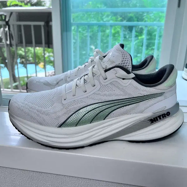 [BUNJANG] Puma Magnify Nitro 2 White Green Running Shoes / [280] 푸마 매그니파이 나이트로 2