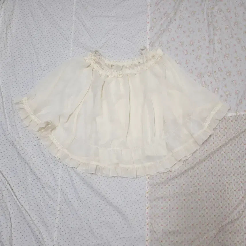 [BUNJANG] Vintage Ex's Farm Lace Frill Cape Blouse / 빈티지 엑시즈팜 레이스 프릴 케이프 블라우스 페어리 풀문 모리 리즈리사깔