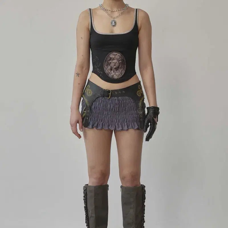 [BUNJANG] Sculptor Beaded Maria Top Black / 스컬프터 Beaded Maria Top Black