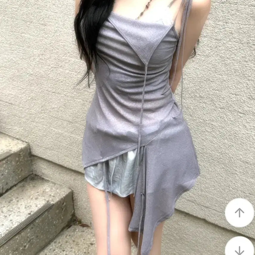 [BUNJANG] Layered Long Camisole / 레이어드 롱나시 에이블리