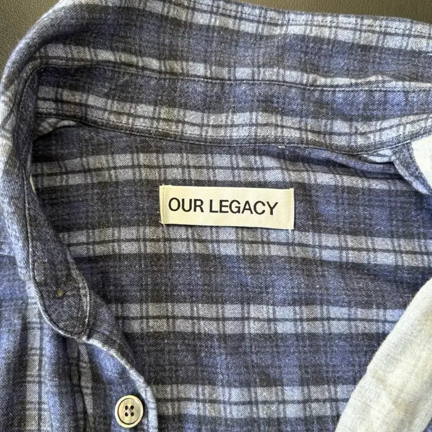 [BUNJANG] Our Legacy Checked Shirt Blue Size 50 / 아워레가시 체크 셔츠 블루 50