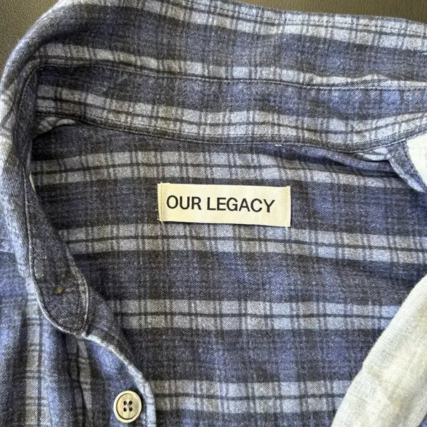 [BUNJANG] Our Legacy Checked Shirt Blue Size 50 / 아워레가시 체크 셔츠 블루 50