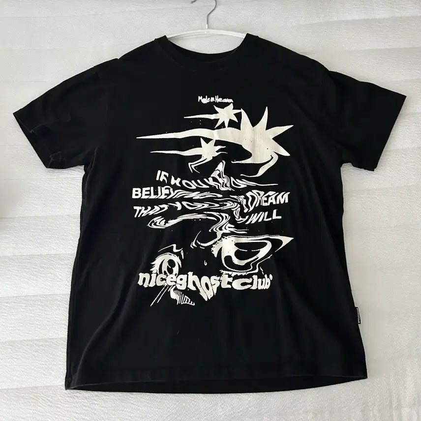 [BUNJANG] Nice Ghost Club T-Shirt Black / 나이스고스트클럽 반팔 티셔츠 블랙