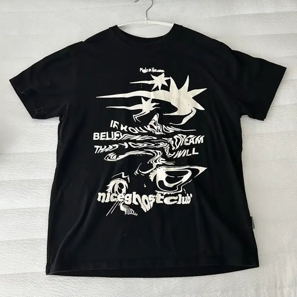 [BUNJANG] Nice Ghost Club T-Shirt Black / 나이스고스트클럽 반팔 티셔츠 블랙
