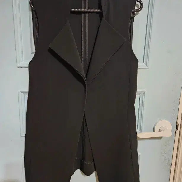 [BUNJANG] Calvin Klein CK Chic Black Long Vest Jacket Size 2 / 캘빈클라인(CK) 시크 블랙 롱 베스트 자켓 (사이즈 2)