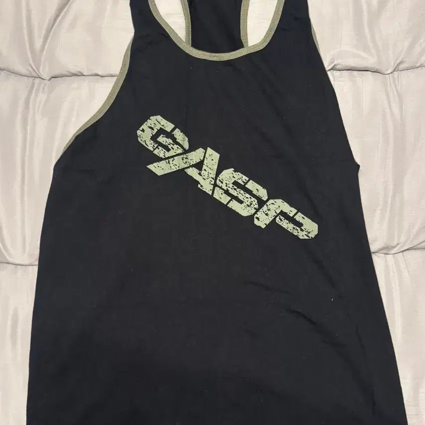 [BUNJANG] GASP Sleeveless Top Black/Green XL / GASP 가스프 나시 블랙/그린 XL