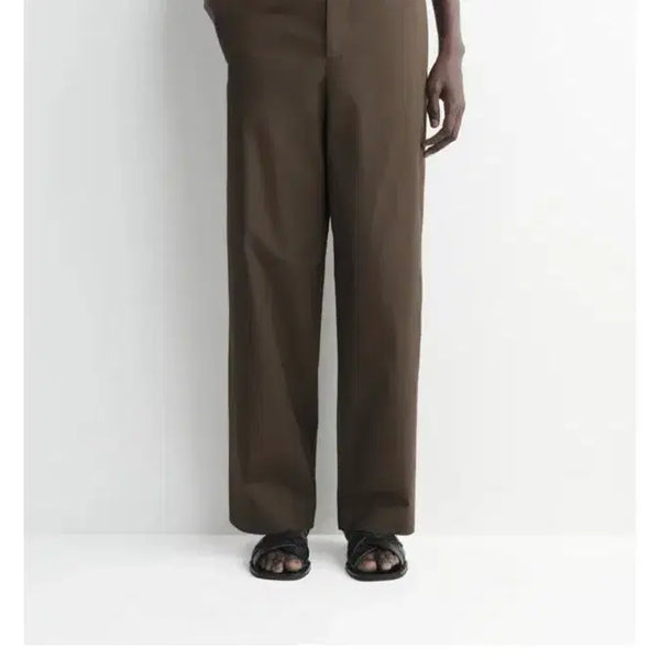 [BUNJANG] COS Cotton Wide Leg Chinos Dark Brown / [46] COS 코튼 와이드 레그 치노 다크 브라운