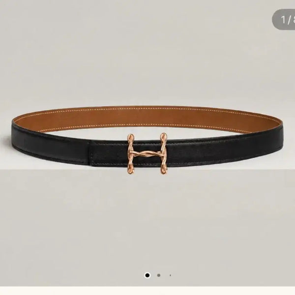 [BUNJANG] Hermès Mors H Belt Buckle & Reversible Leather Strap 24mm / [정품]26년5월신세계구매 에르메스 Mors H 벨트 버클 & 리버서블 가죽 스트랩 24mm