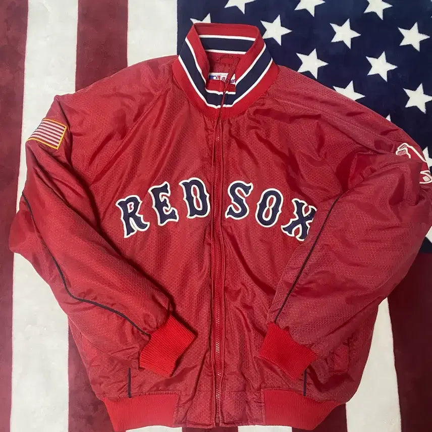 [BUNJANG] Majestic Boston Bomber Bench Jacket (M) / 마제스틱 보스턴 봄버 벤치 자켓