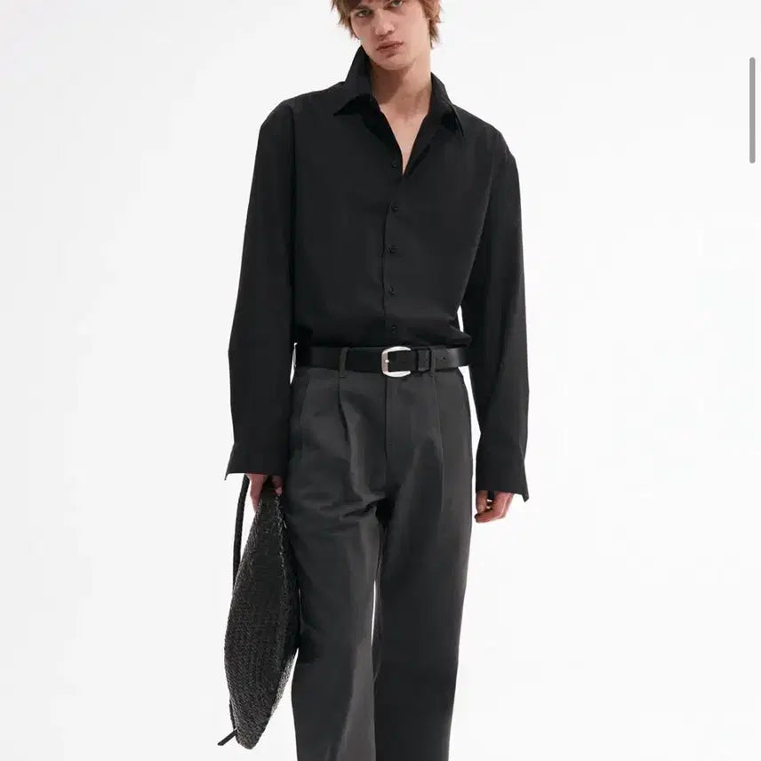 [BUNJANG] Taille BARI COTTON POPLIN BOY SHIRT BLACK / [2]타일레 바리 코튼 셔츠 BARI COTTON POPLIN BOY SHIRT BLACK