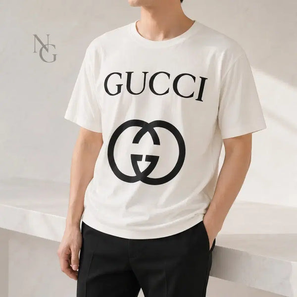 [BUNJANG] Gucci Interlocking GG Logo Short Sleeve T-Shirt Ivory Size S (95-100) / [정품/당일출고] 구찌 인터로킹 GG 로고 반팔 티셔츠 S / 95~100