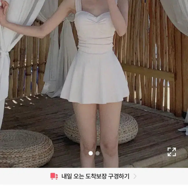 [BUNJANG] Ruched Knit Monokini Swimsuit / 셔링 니트 원피스 수영복 모노키니