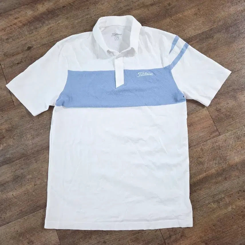 [BUNJANG] Titleist Men's 2024 White and Blue Golf Knit Top - Size 100 / 타이틀리스트 아사니트 남성100  2024년