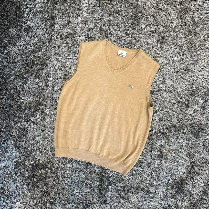 [BUNJANG] Lacoste V-Neck Wool Vest (Size 100) / 라코스테 브이넥 울 베스트 조끼 (100)