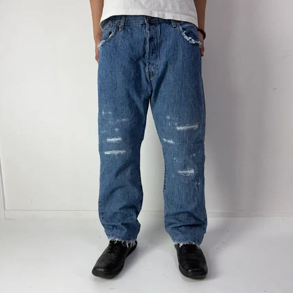 [BUNJANG] Levi's 501 Repaired Denim Pants / 리바이스 501 리페어 데님팬츠 No12