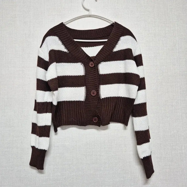 [BUNJANG] Stripe Knit Cardigan / 스트라이프 니트 가디건