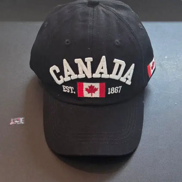 [BUNJANG] Canada Embroidered Emblem Baseball Cap / 미사용 캐나다 CANADA 모자 58cm 사이즈(막대자사진 참고)