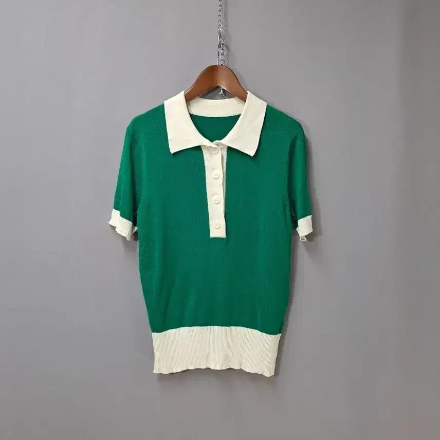 [BUNJANG] Paul & Joe Green Collar Knit / PAUL & JOE 그린 카라 니트