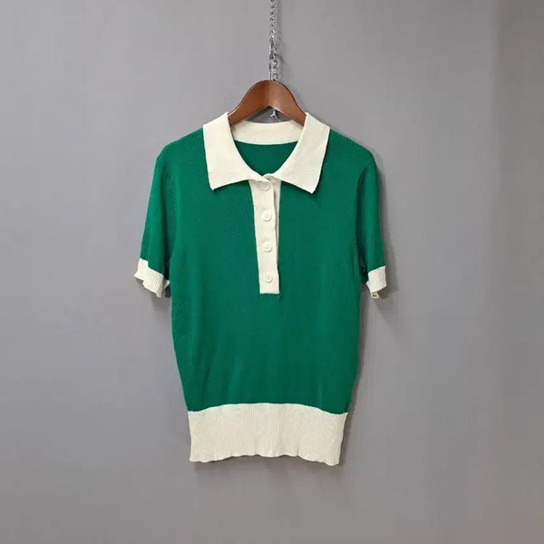 [BUNJANG] Paul & Joe Green Collar Knit / PAUL & JOE 그린 카라 니트