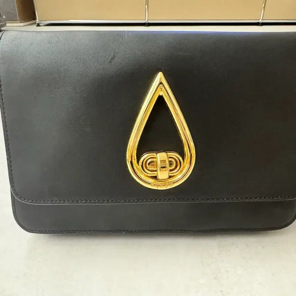 [BUNJANG] Kenzo Black Calfskin Chain Shoulder Bag / 겐조 블랙 송아지가죽 체인 숄더백