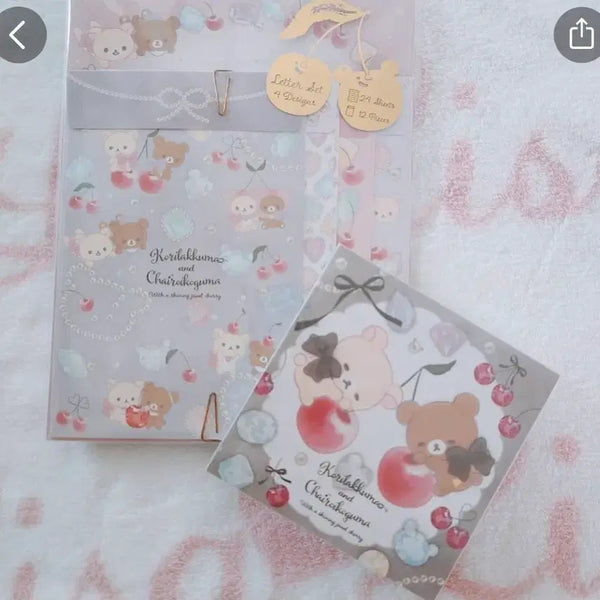 [BUNJANG] Rilakkuma Letter Set, Notepaper, Memo Pad / 리락쿠마 레터 세트 편지지 메모지 패드 코리락 코구마 쥬얼체리 산엑스