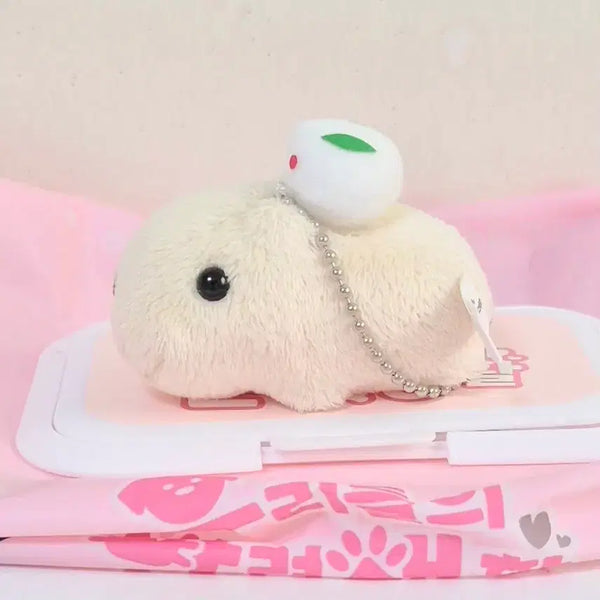 [BUNJANG] Mochi Rabbit Capybara Mascot Doll Keychain / 고전 빈티지 찹쌀떡 모찌 토끼 화이트 카피바라상 마스코트 똥인형 키링