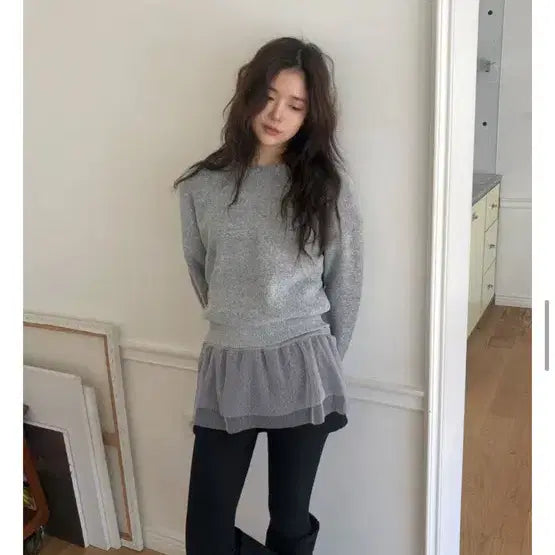 [BUNJANG] Nearwear Layered Sleeveless Top (White) / 니어웨어 레이어드 슬리브리스(화이트)
