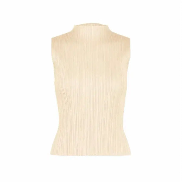 [BUNJANG] Pleats Please Monthly August Half-Neck Top Off-White / 플리츠플리즈 8월 먼슬리 반목탑 오프화이트 새상품(26.08 국내매장 구입)