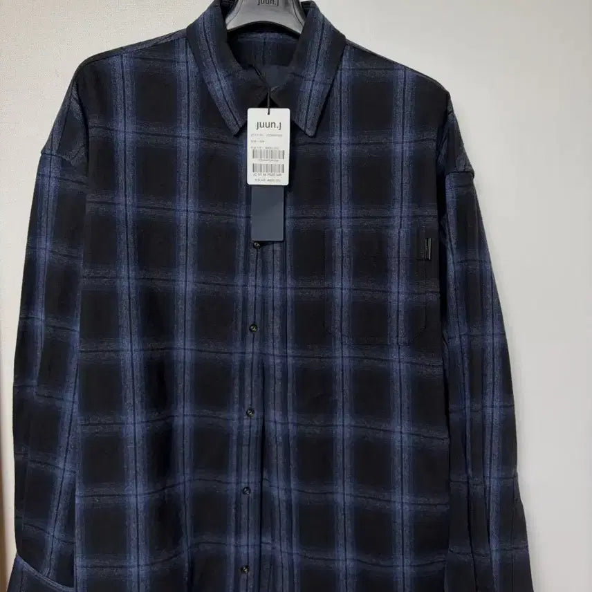 [BUNJANG] Juun.J Hidden Button Check Shirt Size 46 / 새상품반값!!!)준지 히든 버튼 체크 셔츠