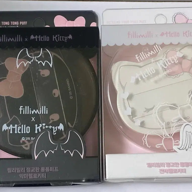 [BUNJANG] FillyMilly Fluffy Puff Devil Kitty & Angel Kitty Bundle Set / 일괄) 필리밀리 통통퍼프 악마 천사 헬로키티