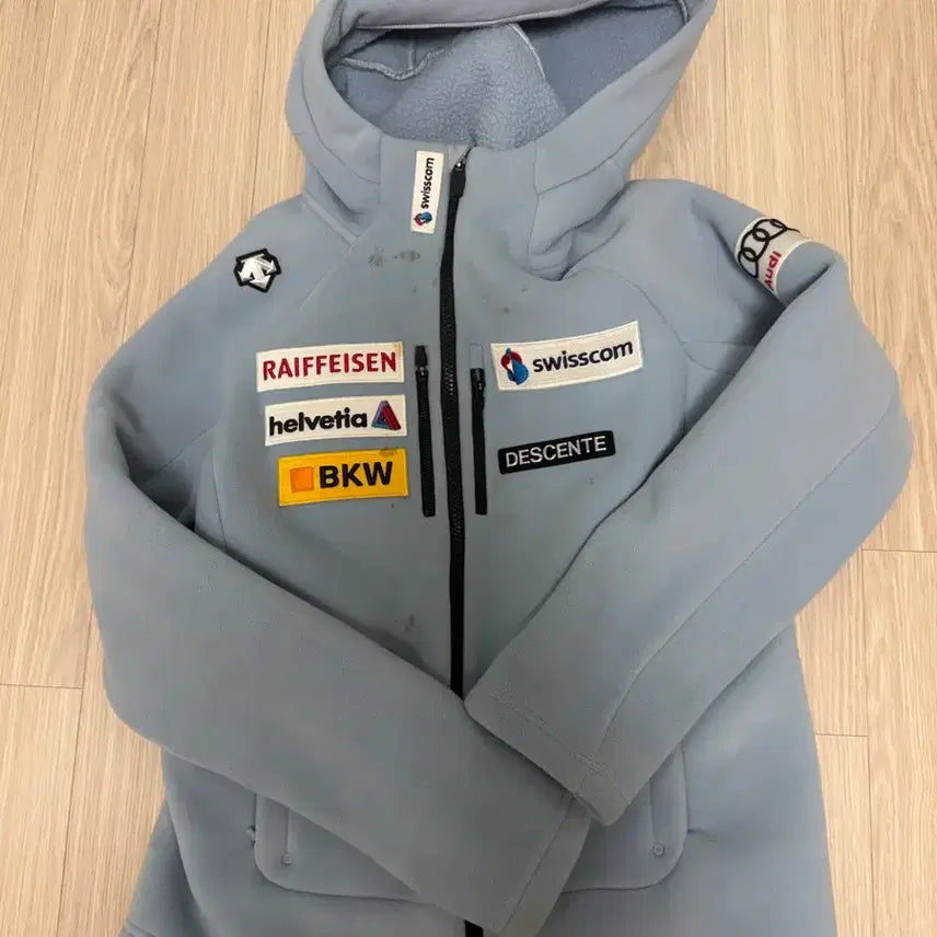 [BUNJANG] Descente Ski Fleece Hooded Zip-Up Jacket / 데상트 스키 플리스 후드 집업