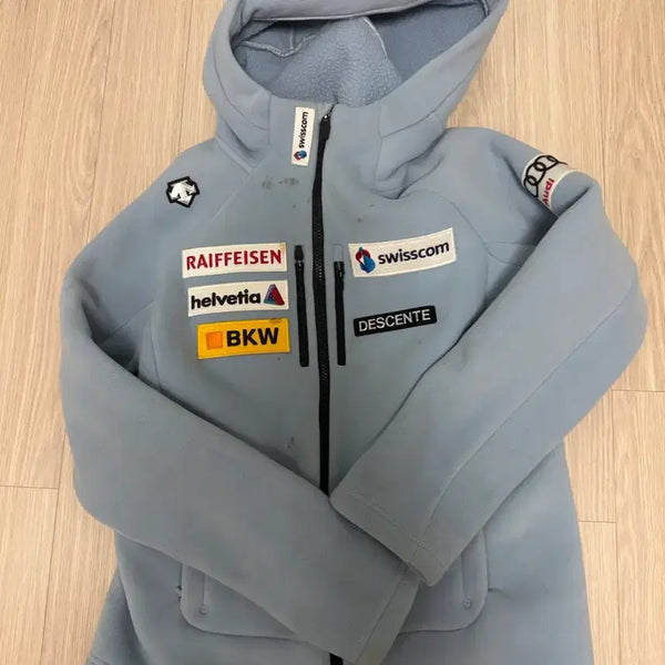 [BUNJANG] Descente Ski Fleece Hooded Zip-Up Jacket / 데상트 스키 플리스 후드 집업