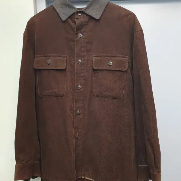 [BUNJANG] Burberry Corduroy Shirt Jacket (Jin Brown) / 버버리 코듀로이 셔츠형 자켓