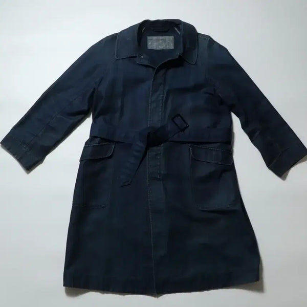 [BUNJANG] 45R Indigo Stand Collar Coat / 45R 인디고 스텐칼라 코트