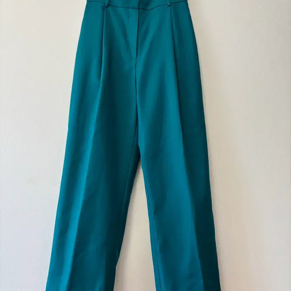 [BUNJANG] ORR Wide Slacks (Teal) / ORR 오르 슬랙스 M
